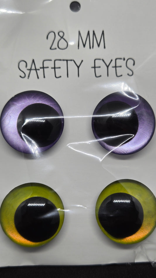 IMPERFECT PAIR-28MM Safety Eye's